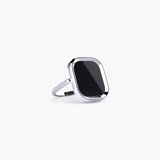 MYKONOS Ring - Silver - Onyx