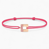 Bracelet Cordon Arty Or Rose 750 & Saphir Rose