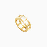 Bague BOHEME plaqué or - Nacre