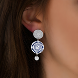 SAKURA Earrings - Navy Blue
