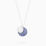 KIMIKO Necklace - Silver - Navy Blue