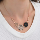 Collier SAKURA - Résine Noire