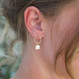 Boucles d'oreilles BOHEME plaqué or - nacre