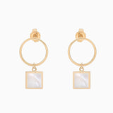 Boucles d'oreilles BOHEME plaqué or - nacre