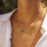 Grand Collier BALANCELLE - Malachite