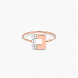 Bague pavée ARTY Or Rose 750 & Diamants