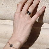 Bracelet ANDALOUSE  plaqué or - noir