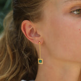 Boucles d'oreilles BALANCELLE - Malachite