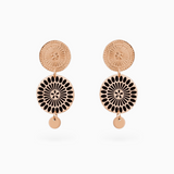 Boucles d'oreilles SAKURA - Résine Noire