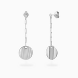 Boucles d'oreilles pendantes CHIPS - Argent