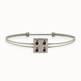Bracelet Pure Icon Or Blanc & Saphirs bleus