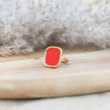 Bague MYKONOS - Corail Rouge Reconstitué
