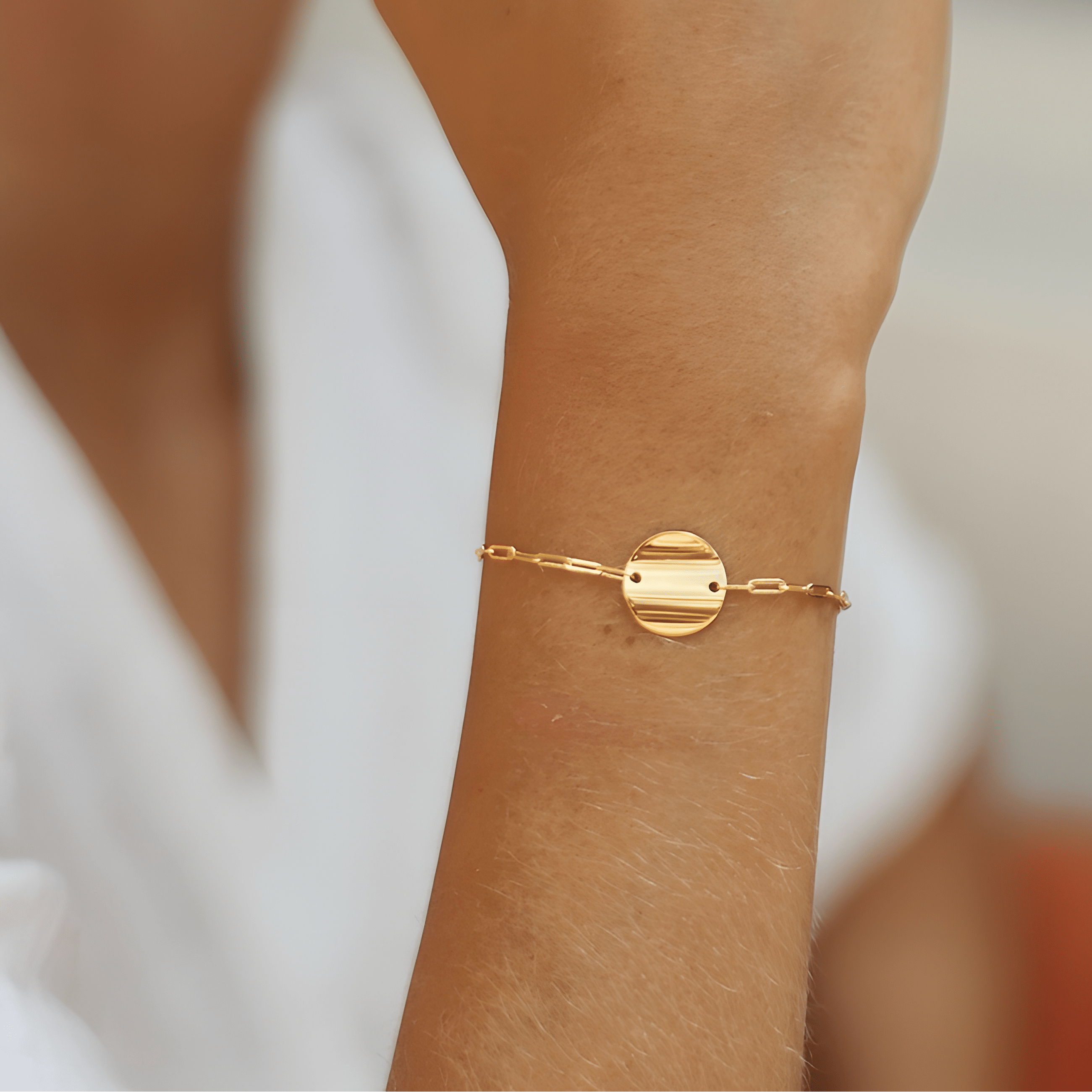 Bracelet CHIPS plaqué or SKALLI