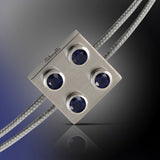 Bracelet Pure Icon Or Blanc & Saphirs bleus