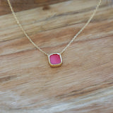 Collier MYKONOS - Corail Rouge Reconstitué