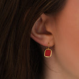 Boucles d'oreilles MYKONOS - Corail Rouge Reconstitué