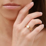 Bague BOHEME plaqué or - Nacre