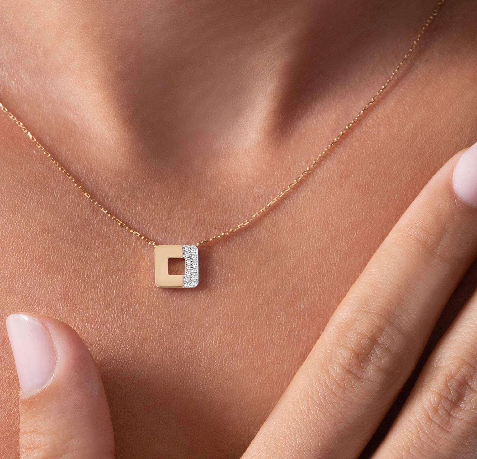 Collier Arty Pavé Or Jaune 750 & Diamants SKALLI