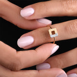 Bague pavée ARTY Or Rose 750 & Diamants