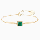 Bracelet BOHEME plaqué or - malachite
