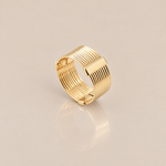 BAGUE TALISMAN plaqué or Skalli