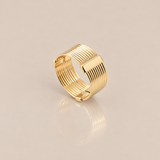 BAGUE TALISMAN plaqué or Skalli