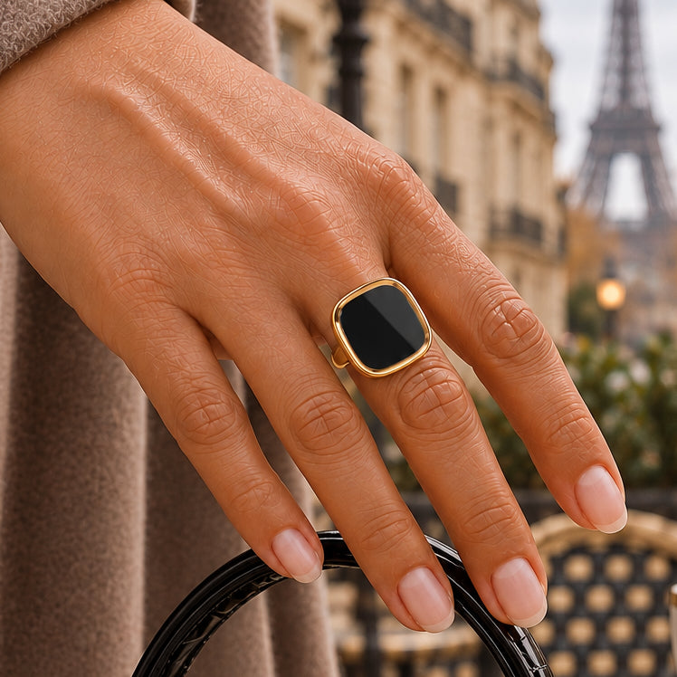 BAGUE MYKONOS ONYX SKALLI