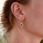 BOUCLES D'OREILLES HONEY MALACHITE SKALLI