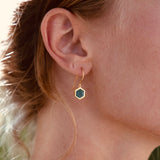 BOUCLES D'OREILLES HONEY MALACHITE SKALLI