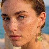 BOUCLES D'OREILLES KIMIKO VERT AMANDE Skalli-Paris