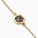 Bracelet ANDALOUSE  plaqué or - noir