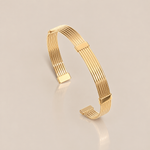 BRACELET BANGLE TALISMAN PLAQUÉ OR SKALLI
