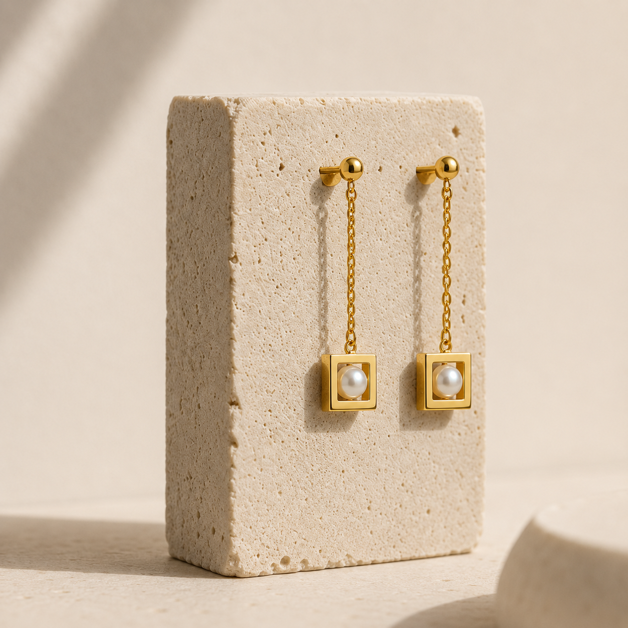 BOUCLES D'OREILLES BALANCELLE PERLE D'EAU DOUCE SKALLI