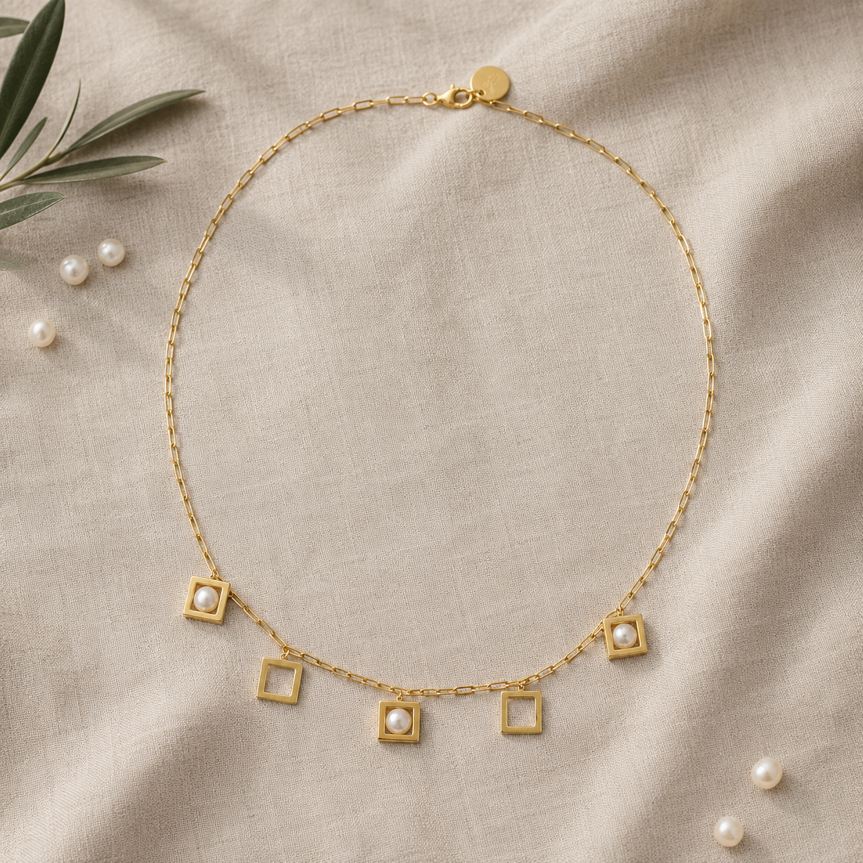GRAND COLLIER BALANCELLE PERLE D'EAU DOUCE SKALLI