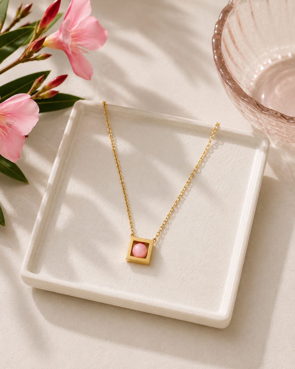 COLLIER BALANCELLE CORAIL ROSE SKALLI