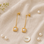 BOUCLES D'OREILLES BALANCELLE PERLE D'EAU DOUCE SKALLI