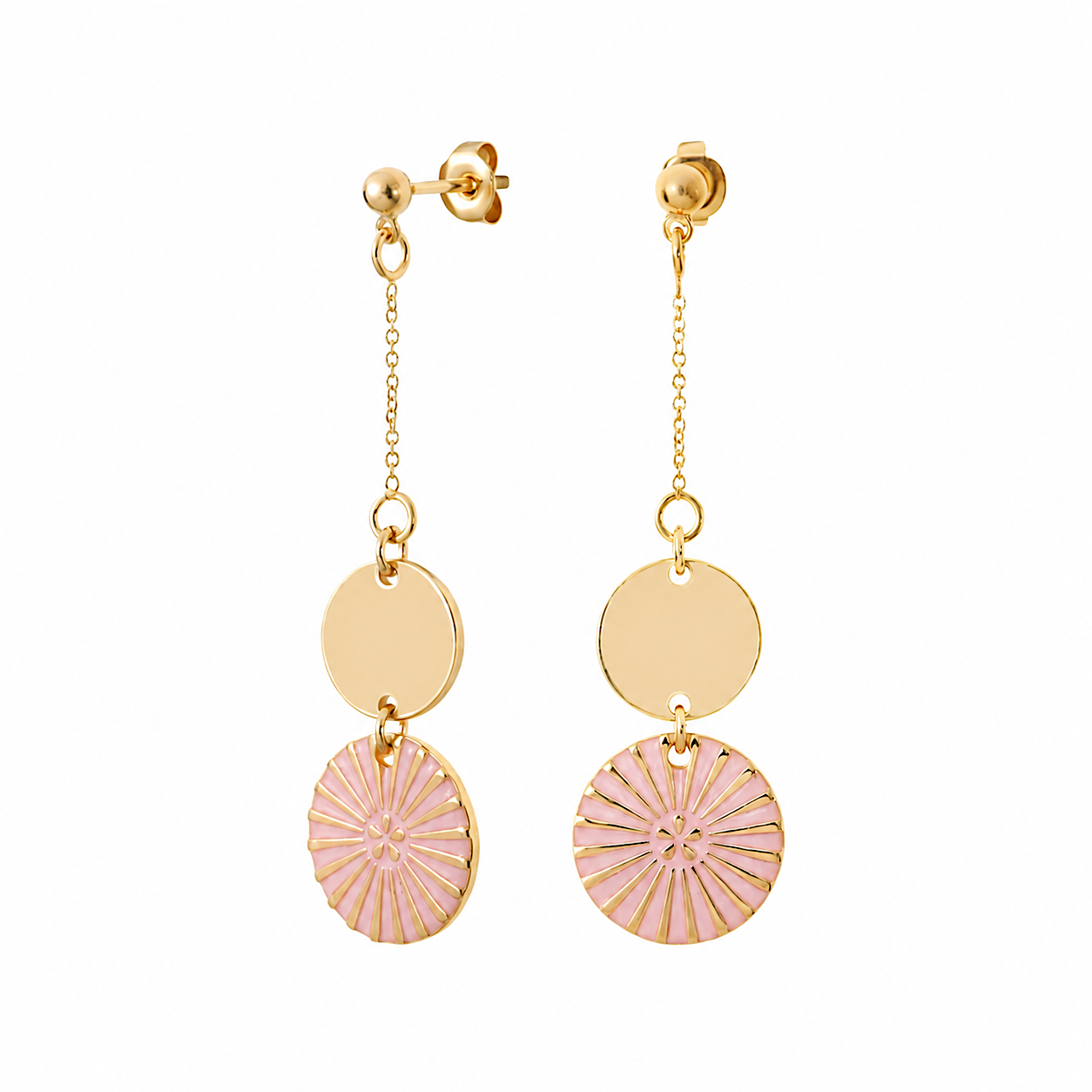 BOUCLES D'OREILLES KIMIKO ROSE POUDRÉ Skalli-Paris