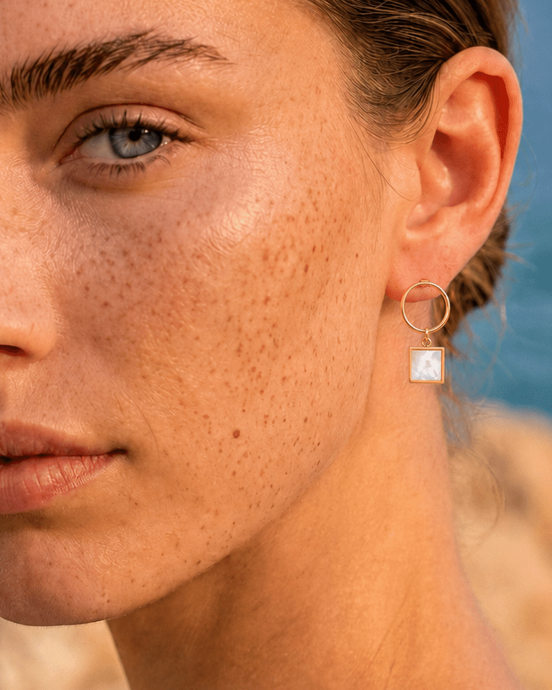 BOUCLES D'OREILLES BOHEME NACRE SKALLI