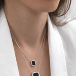 Grand collier MYKONOS argent 925 - onyx Skalli-Paris
