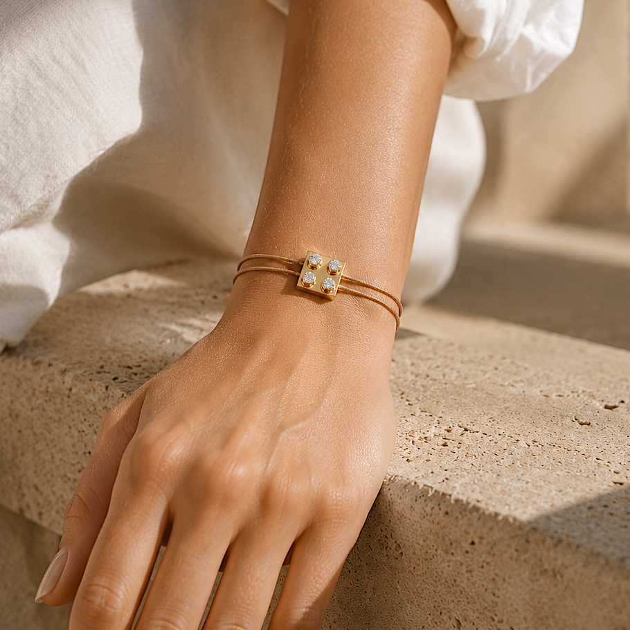 Bracelet Cordon Pure Icon Or 750 & Diamants SKALLI