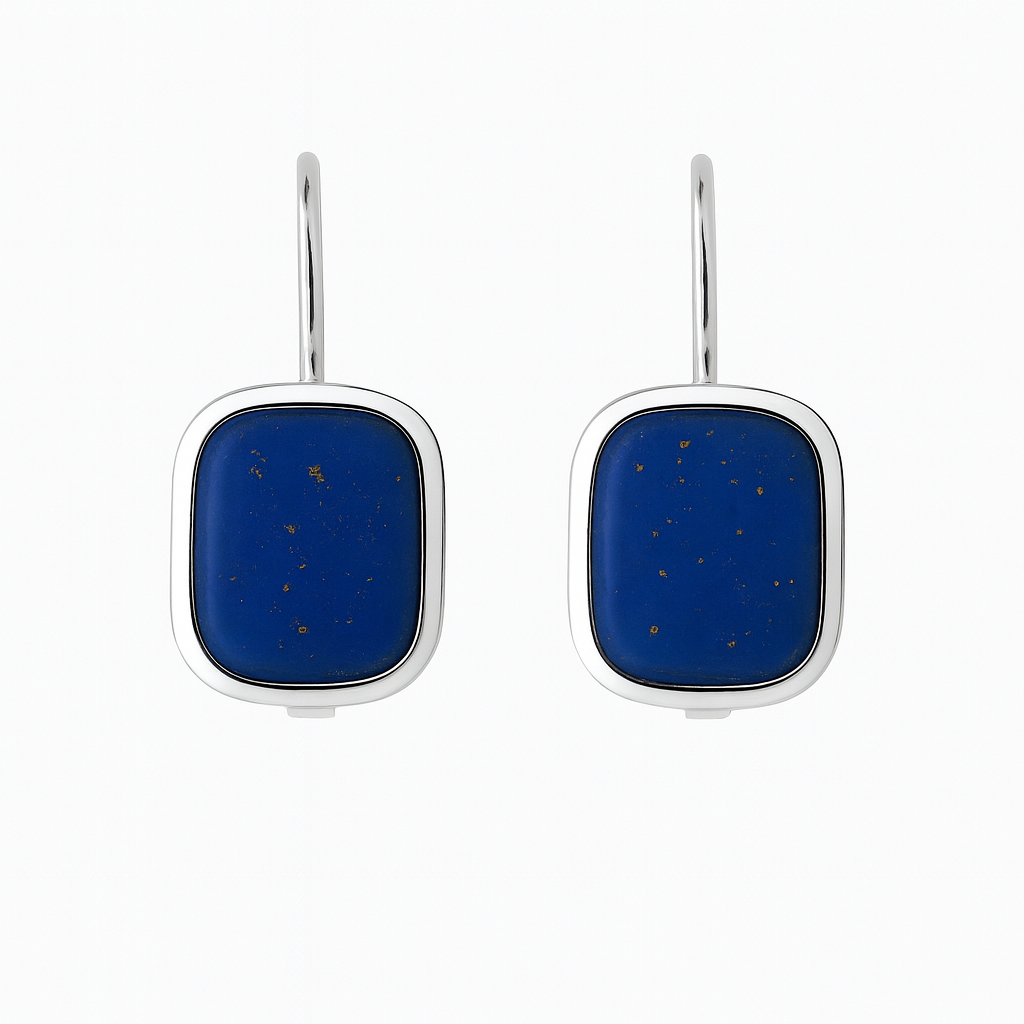 Boucles d'oreilles MYKONOS - Argent - lapis lazuli SKALLI