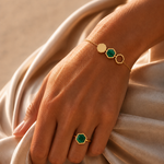 BAGUE HONEY MALACHITE SKALLI