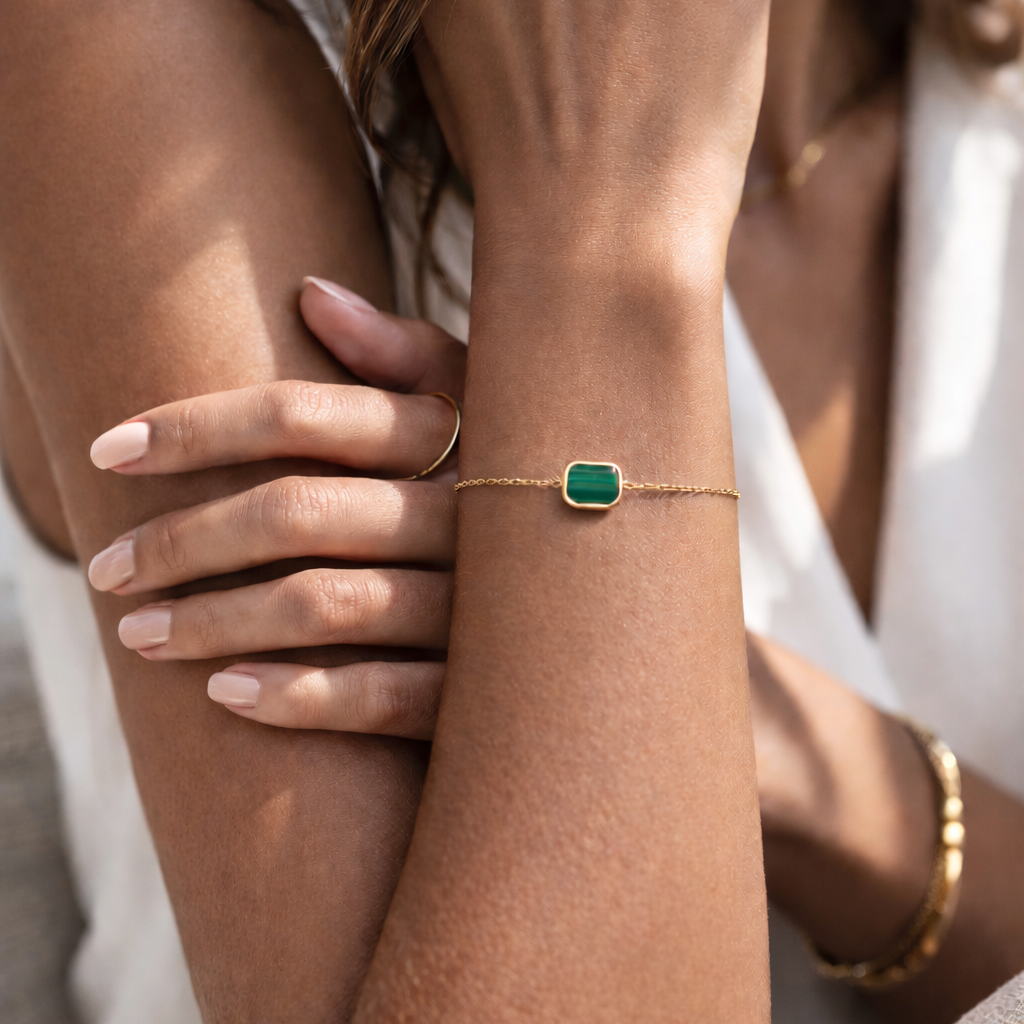BRACELET MYKONOS MALACHITE SKALLI