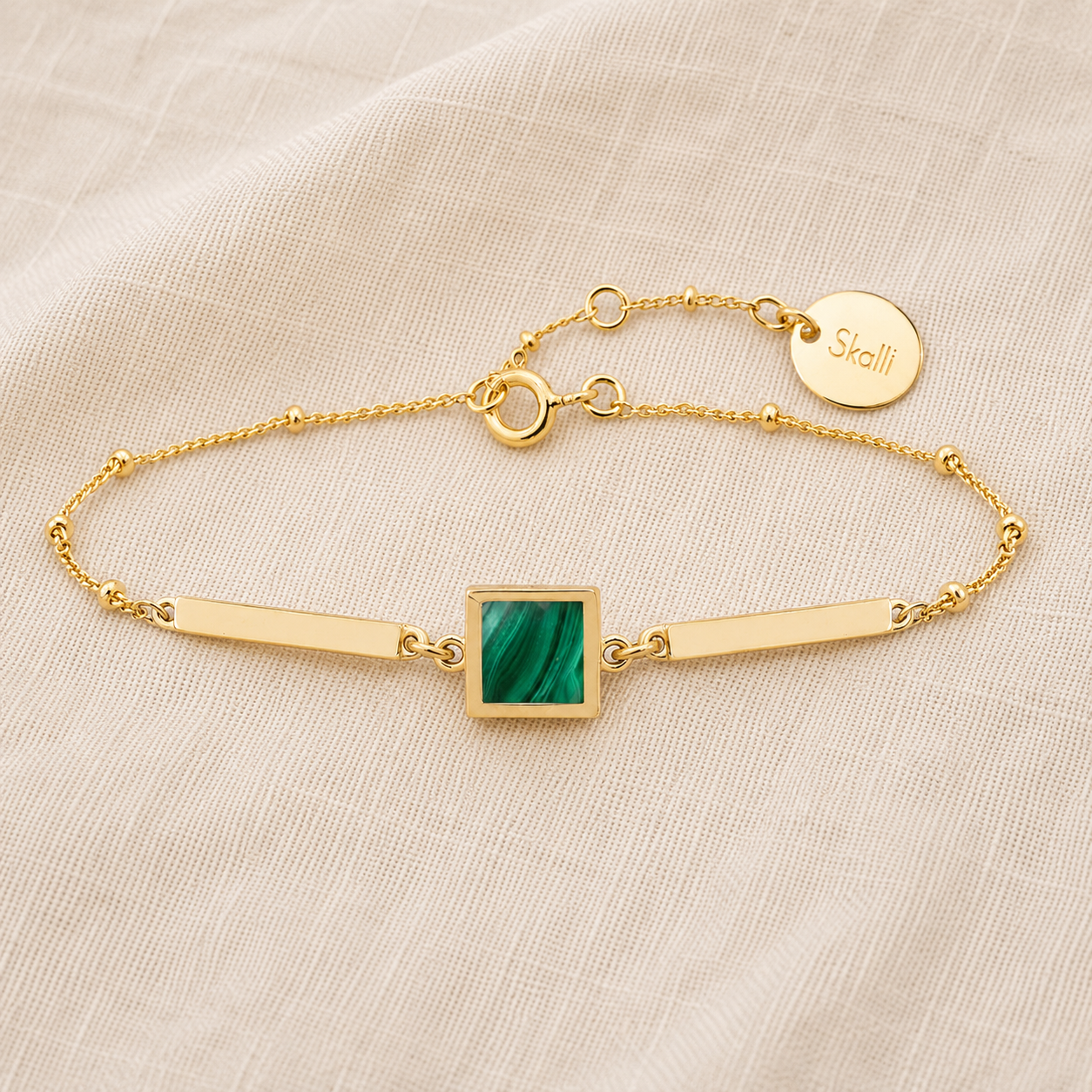 BRACELET BOHEME MALACHITE Skalli-Paris