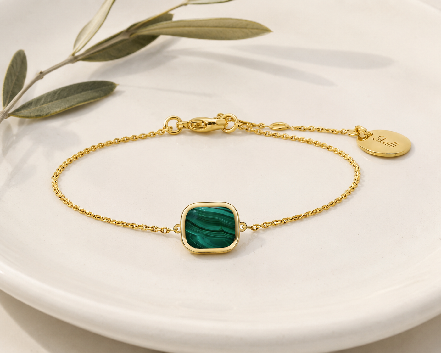 BRACELET MYKONOS MALACHITE SKALLI