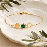 BRACELET HONEY MALACHITE SKALLI