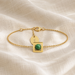 BRACELET BALANCELLE PERLE DE MALACHITE SKALLI
