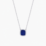 PETIT COLLIER MYKONOS ARGENT 925 & LAPIS LAZULI Skalli-Paris