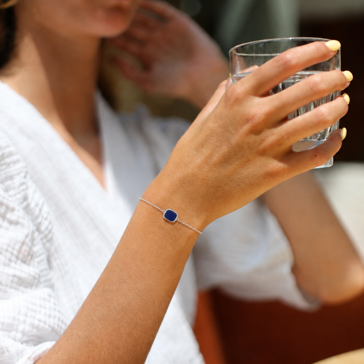 BRACELET MYKONOS - ARGENT 925 LAPIS LAZULLI SKALLI