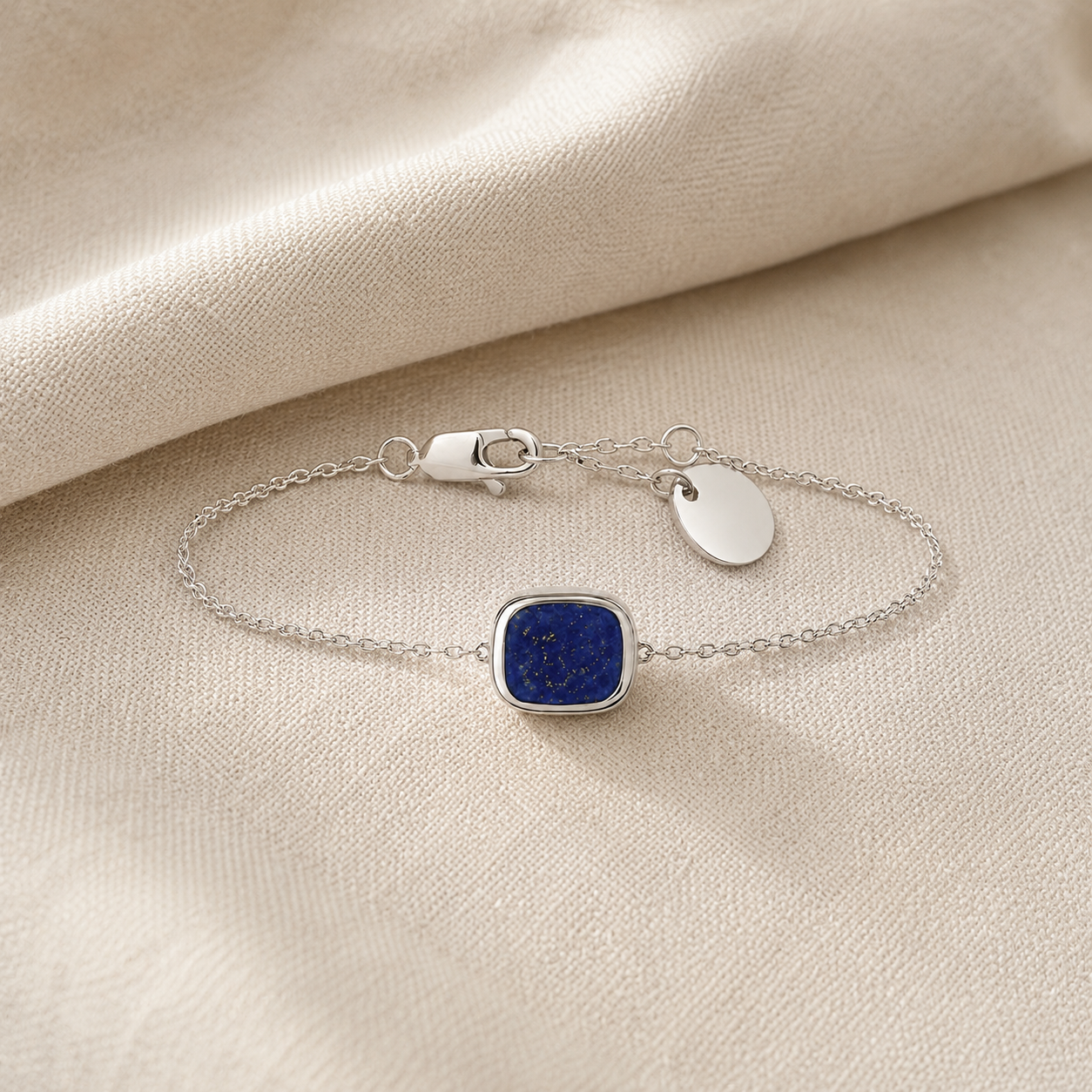 BRACELET MYKONOS - ARGENT 925 LAPIS LAZULLI SKALLI